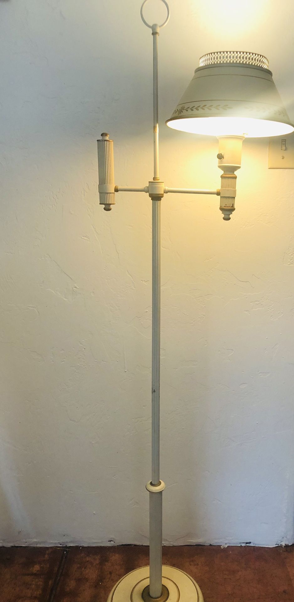 Vintage Leviton Brass Floor Lamp