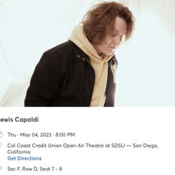 Lewis Capaldi San Diego Tickets