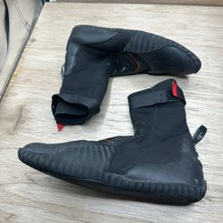 O'Neill Heat 5mm Round Toe Cold Water Surf Boots - 10 / Black