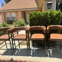Bar Stools 26” Brown New Set Of 4 Or + For $180 OBO