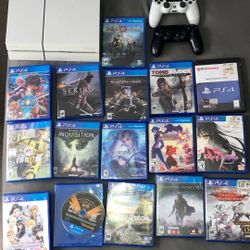 PS4, 2 Controllers, 16 Games