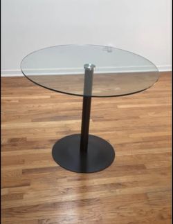 modern glass top tulip table