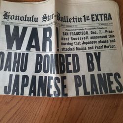 Honolulu Star Bulletin Dec 7, 1941 WAR