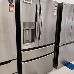 New Frigidaire
Gallery 36 in. 22 cu. ft. Counter-Depth 4-Door French Door Refrigerator in Smudge-Pro