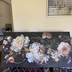Canvas Black / Flowers
