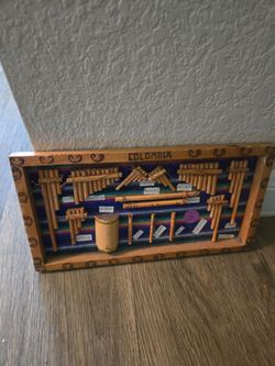 Vintage Colombia Decorative Shadow Box