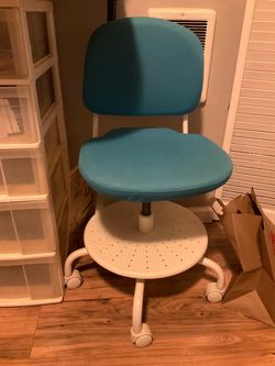 Blue office chair
