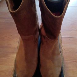 TEXAS STEER(tan suede laceless N.S.T. boots)