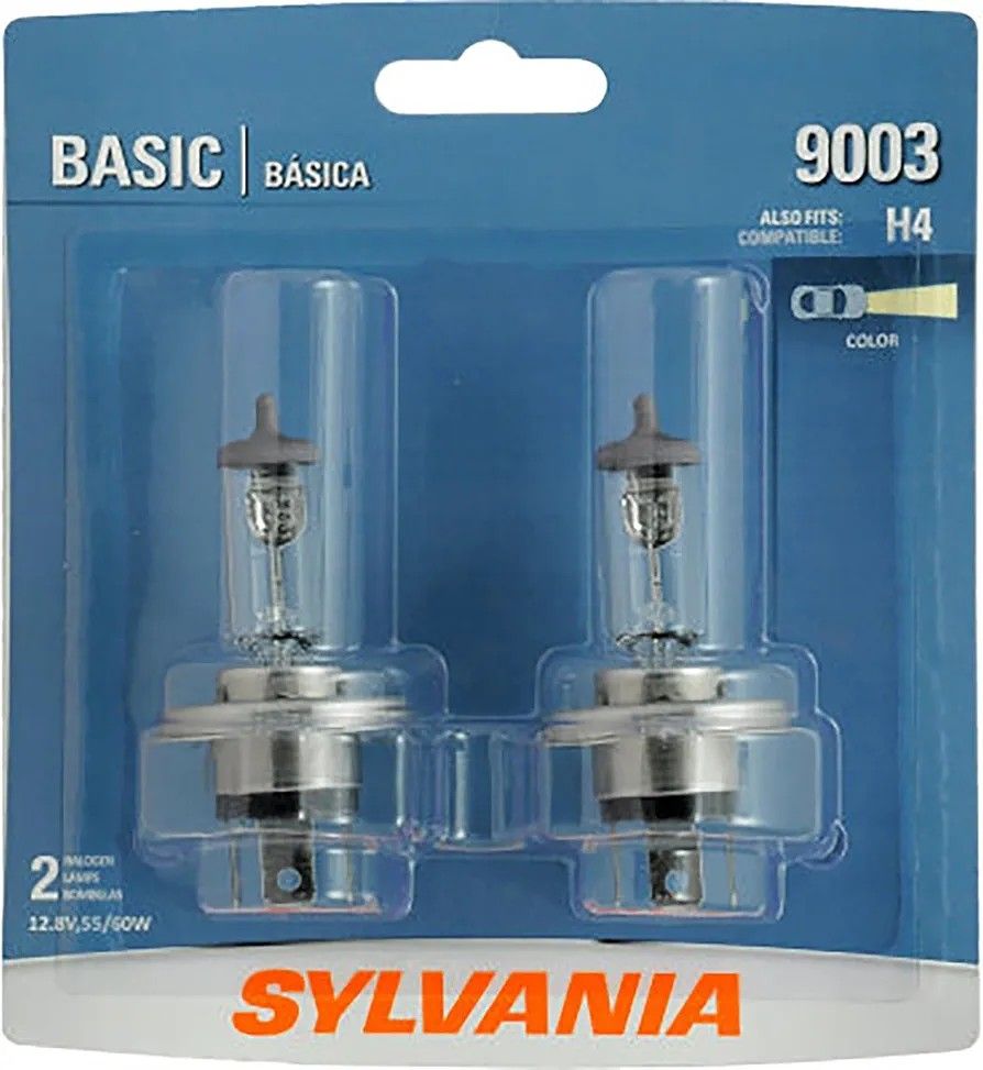 SYLVANIA - 9003 Basic - Halogen Bulb for Headlight, Fog, and Daytime Running Lights