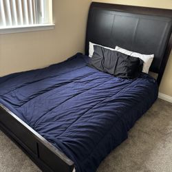 Queen Bed Frame Box Spring And Mattress