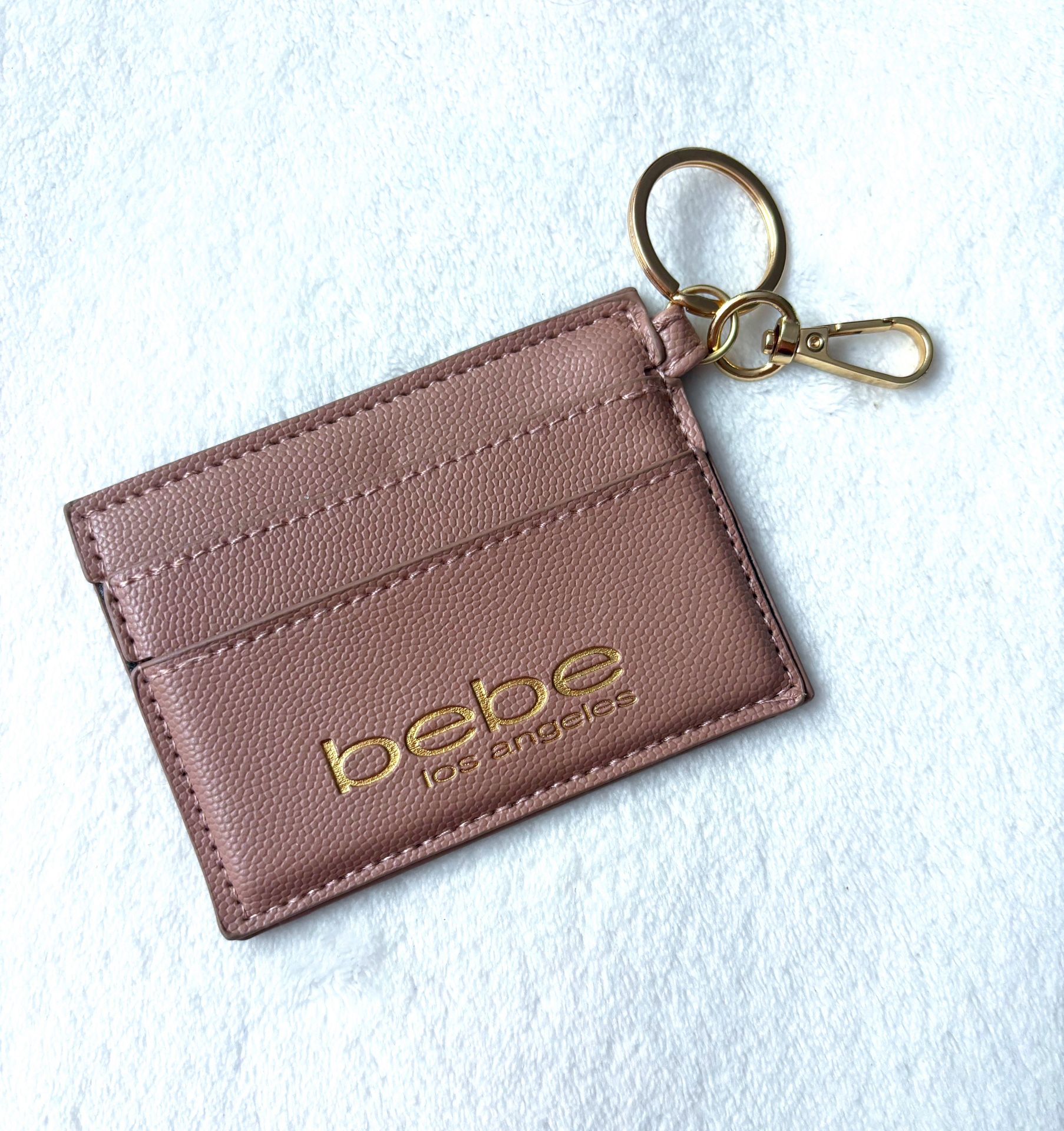 ✨NEW BEBE NUDE WALLET NUDE BEBE CARD HOLDER BEBE KEYCHAIN BEBE NUDE ID HOLDER✨