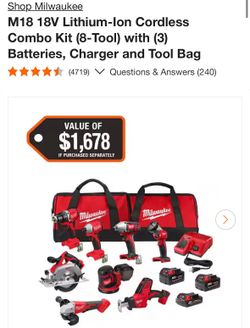 Milwaukee 8 tool set