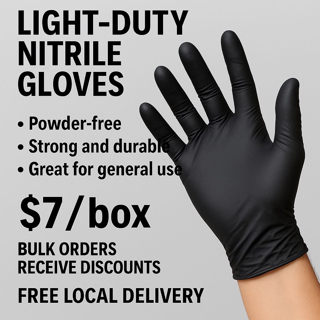 Everyday Nitrile Gloves – Perfect for Cleaning, Food, Spa & More!
