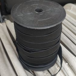 3/4" (19mm) 50yds Sewing Heavy Black Knitted Elastic