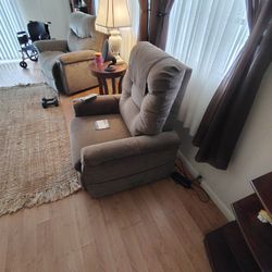 Lift chair / recliner Brown fabric