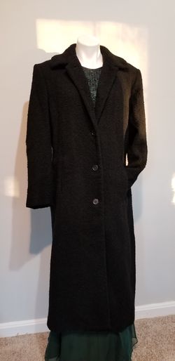 Ladies Long, Black Dress Coat
