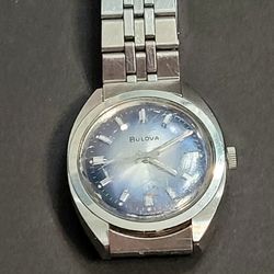 Bulova Computron N6 1976 Mens Drivers Watch Mexico Stainless STEEL WORKING