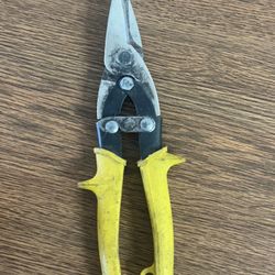 Aviation Tin Snips with Yellow Handle – Straight Cut