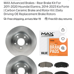 2018 to 2023 rear brakes for a Honda Accord