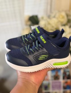 Skechers Kids Sneakers Navy Blue and Lime