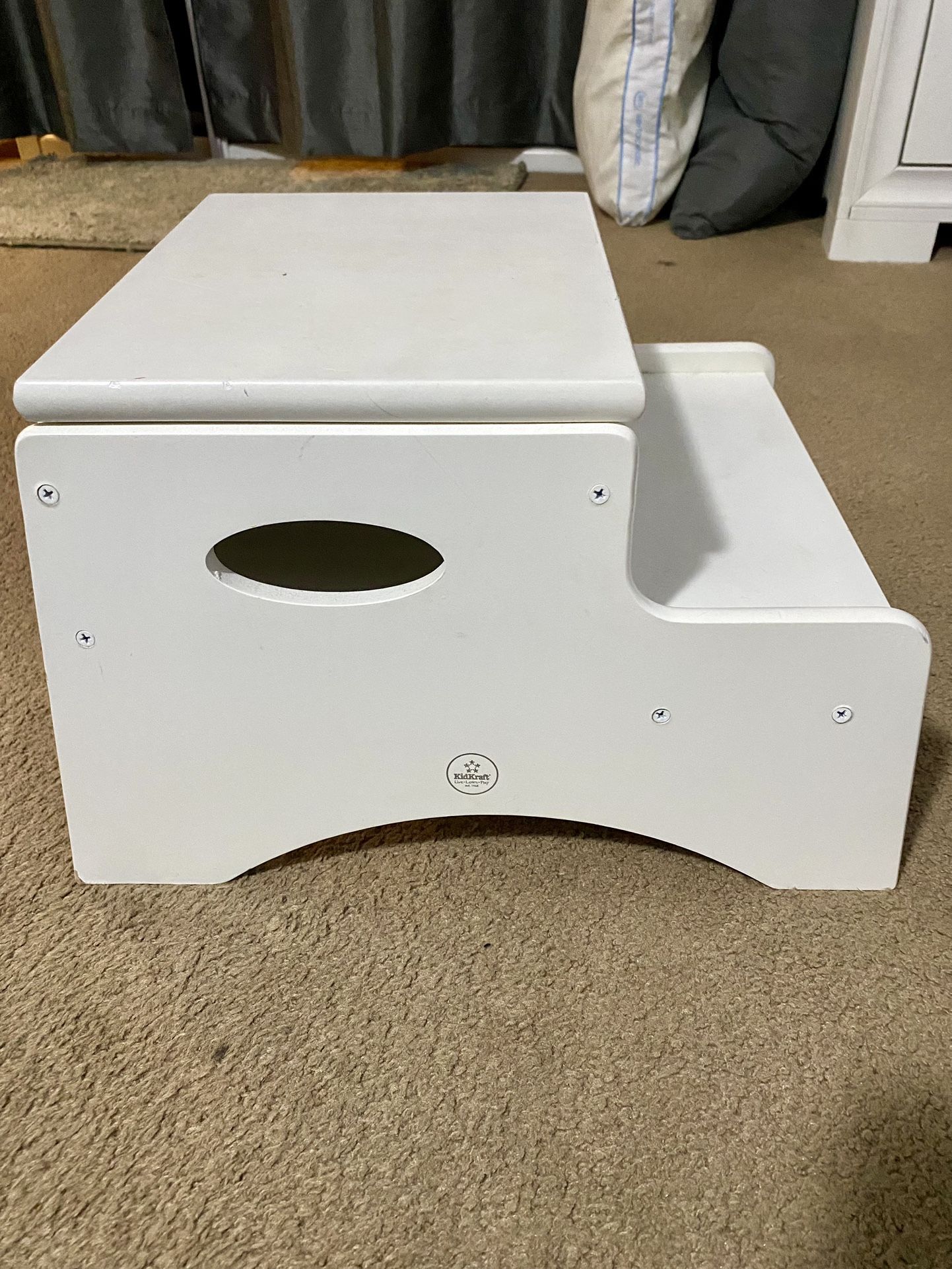 Wooden Stool With Storage
