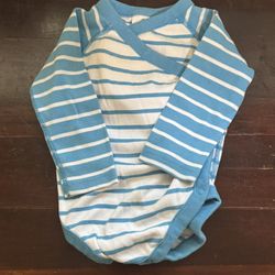 Hanna Andersson Baby Side Snap Bodysuit In Organic Cotton Size 6-12 Month