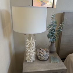 Two Beautiful Tall Lamps - Price Is For BOTH  Price is for BOTH! Two beautiful tall lamps. Both have white starfish inside of them that come with it. 