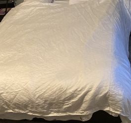 Bella Notte Silk And Linen Paloma Duvet Cover (king)