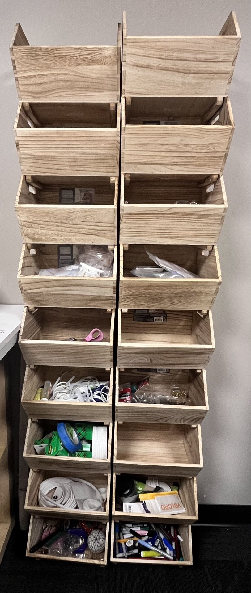 18 Better Homes & Gardens Natural Wood Stacking Storage Bins