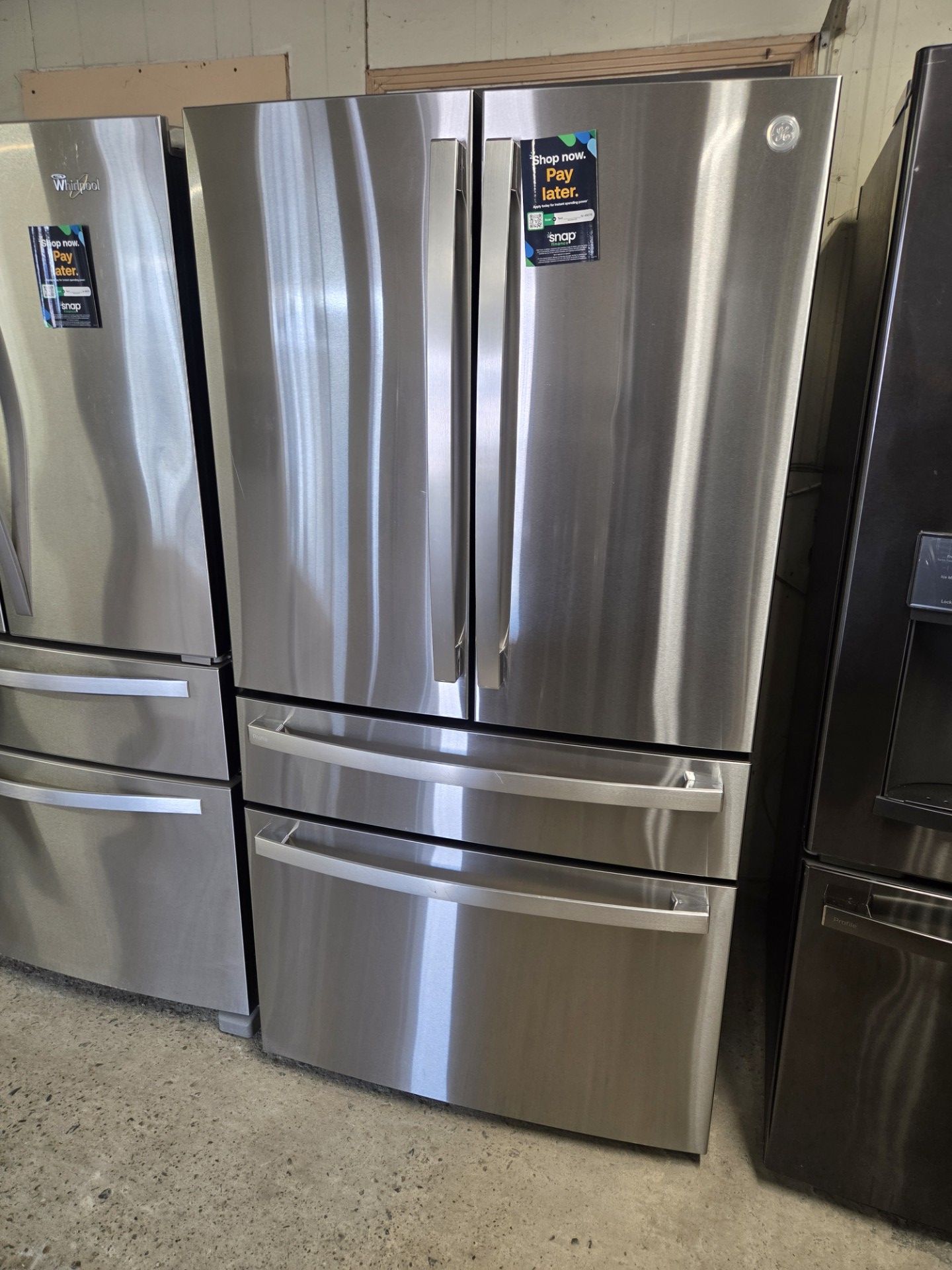 Ge Profile French Doors Refrigerator Stainless Steel 1 Year Warranty Financing With Snap If You Qualify New Condition