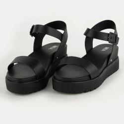  Platform Black Strap Sandals Size 10 WOMEN
