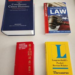 Dictionary & Thesaurus Bundle - Chinese/English & Law - Great Condition