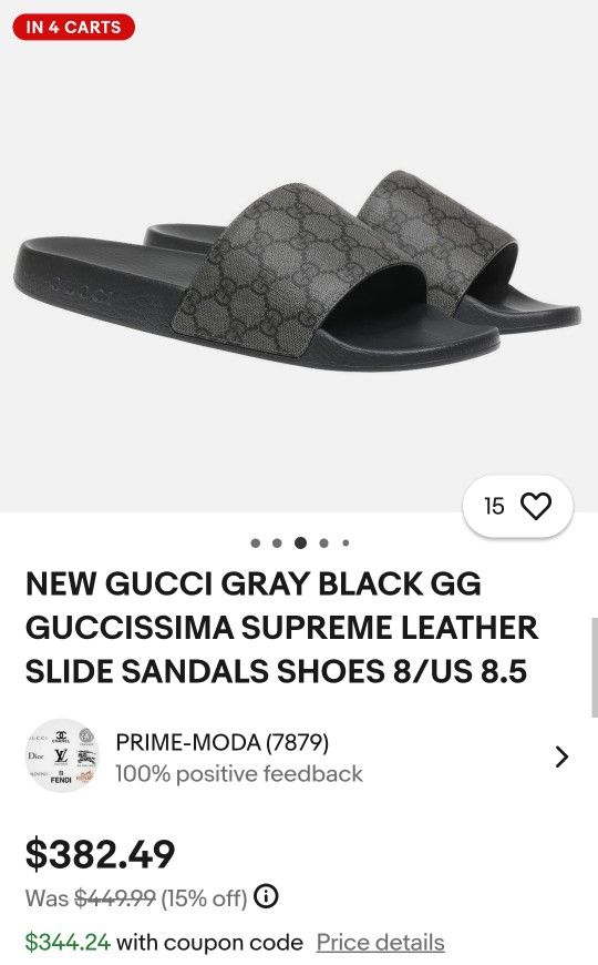 MENS GUCCI SLIDES