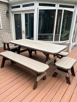 Outdoor Poly Wood Dining Set
