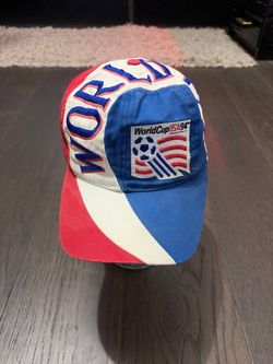 Vintage 1994 FIFA World Cup USA red, white, and blue panel baseball cap
