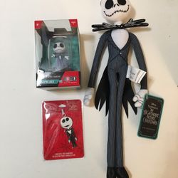 Nightmare Before Christmas Jack Plush, Ornament And Miniature