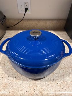 Lodge Enameled Cast Iron Dutch Oven Blue