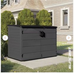 Stow-Away 4 ft. W x 6 ft. D Plastic Resin Horizontal Storage Shed (22 sq. ft.) in Peppercorn (Gray)
