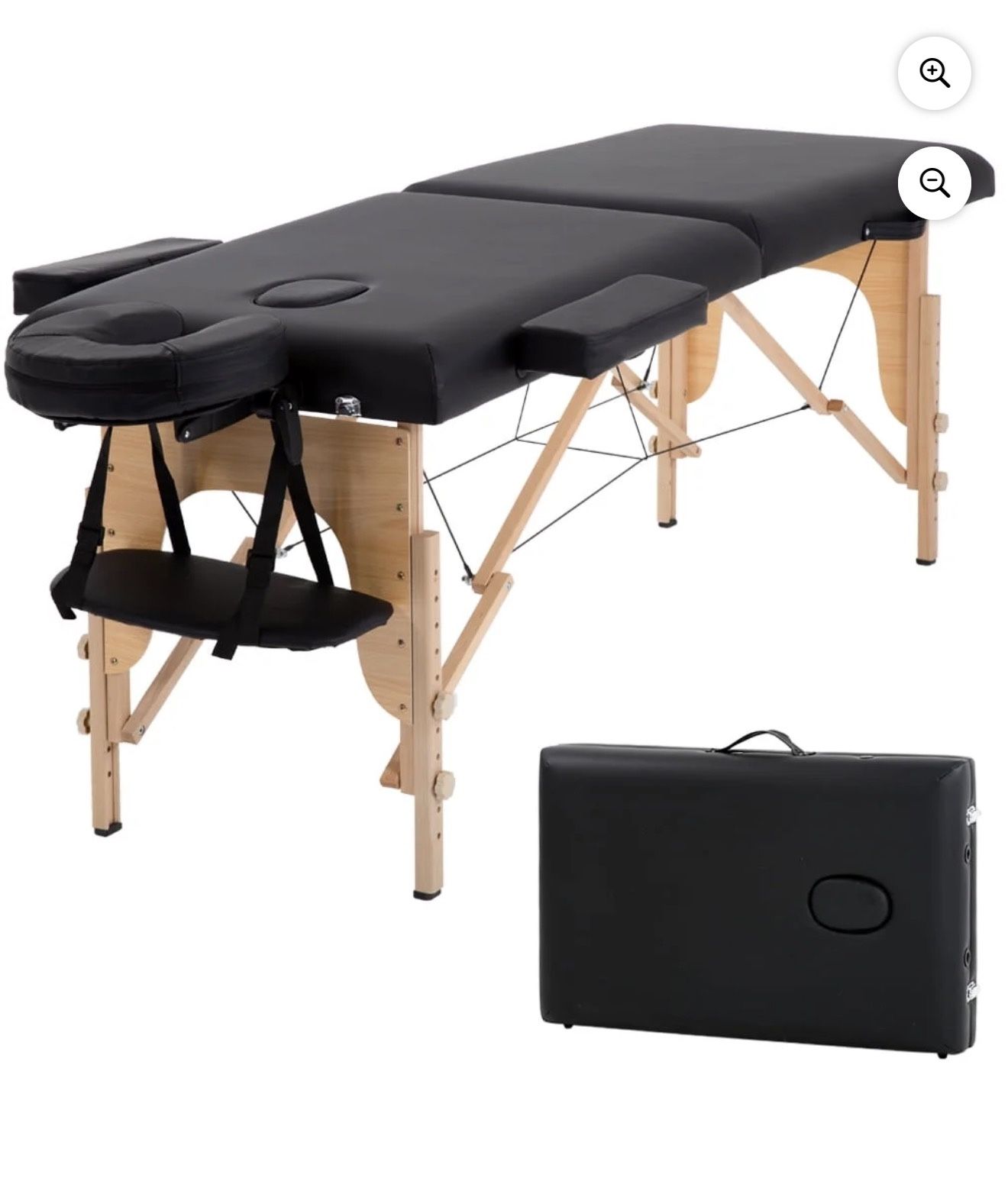 Massage Bed Spa Bed 73” Long Portable 2 folding W/ Carry Case Table Heigh Adjustable Salon Bed Face Cradle Bed