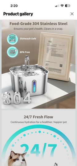 Pet water fountain