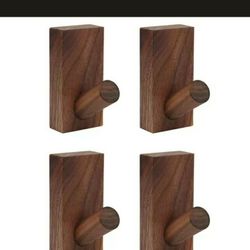 New In Box,4 PCs Wooden Wall Mountad Hangers