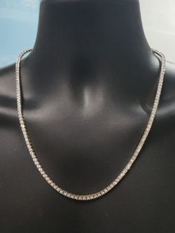4mm Tennis chain 5.29ct Diamonds 10k Yellow Gold