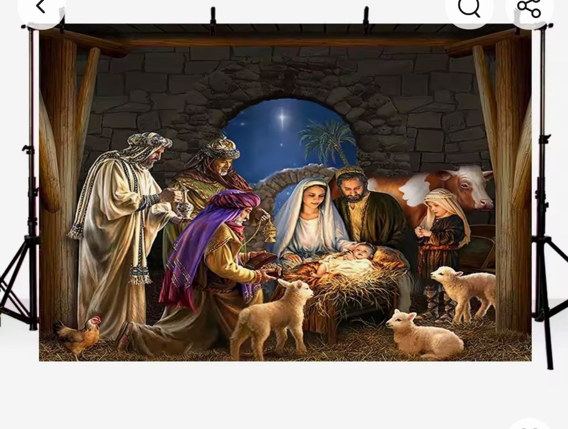 Vinyl Back Drop Cloth Nativity / Photo vinyl Nacimento Christmas / Navidad