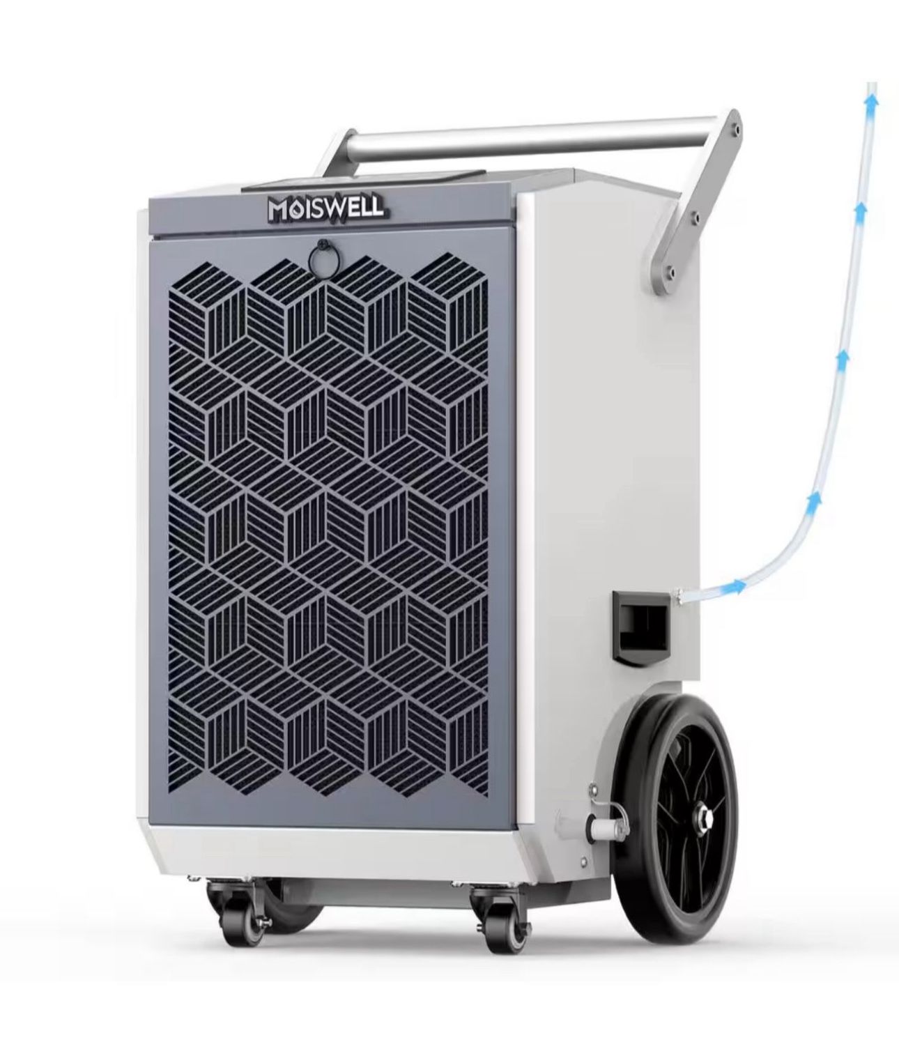 160 pt. 7,000 sq. ft. Bucketless Commercial Dehumidifier with Pump Drain Hose for Basement Warehouse in. White
