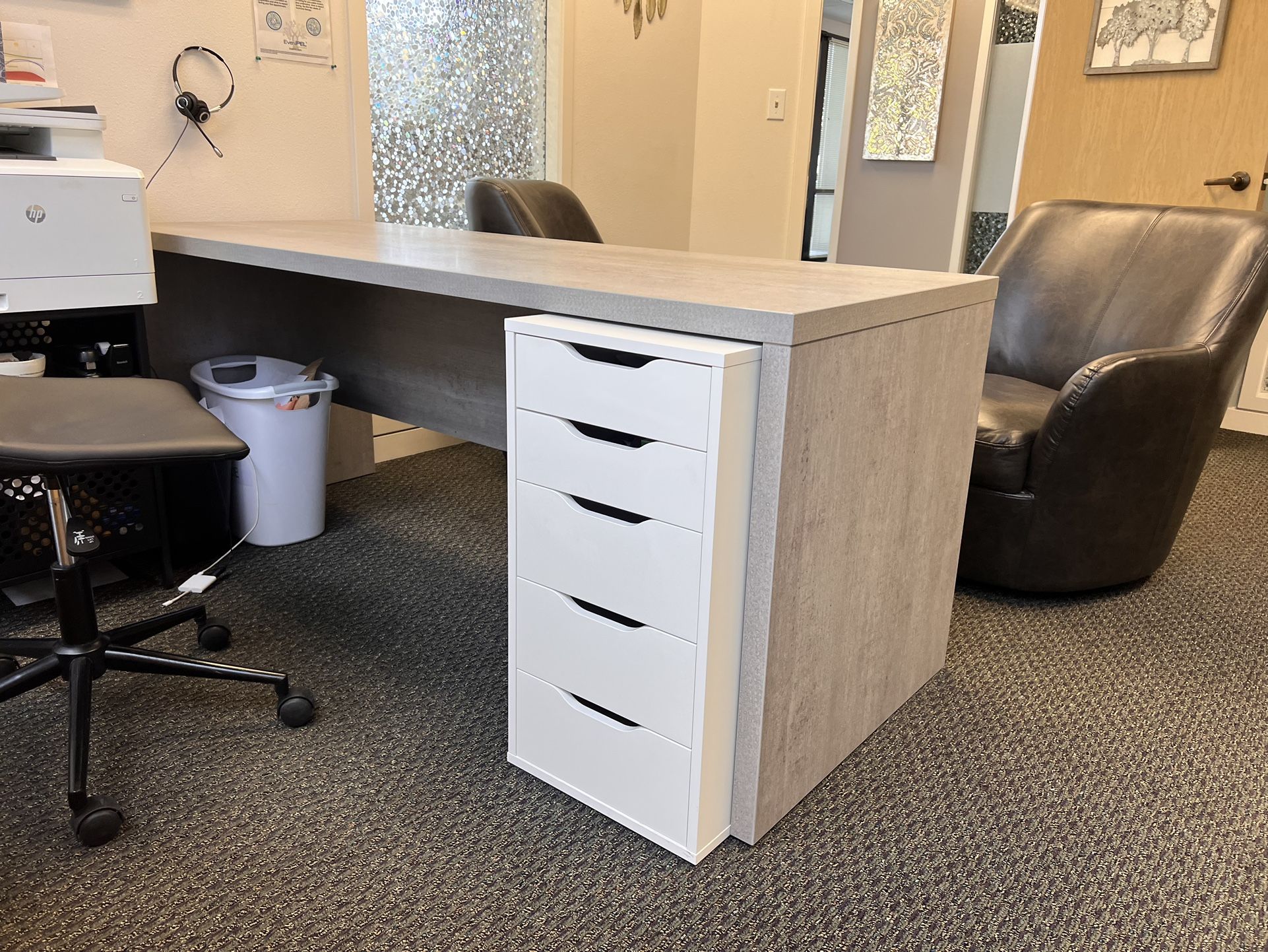 STEN Dania Kendra Desk With Pictured Drawers