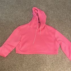 Pink Cropped Hoodie 