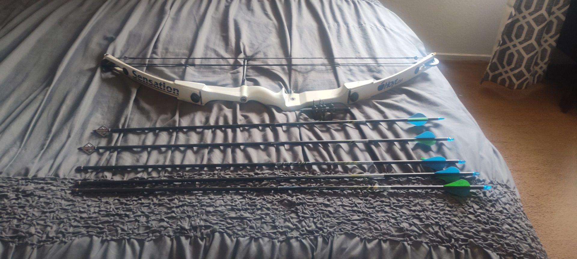 Cross bow and arrows