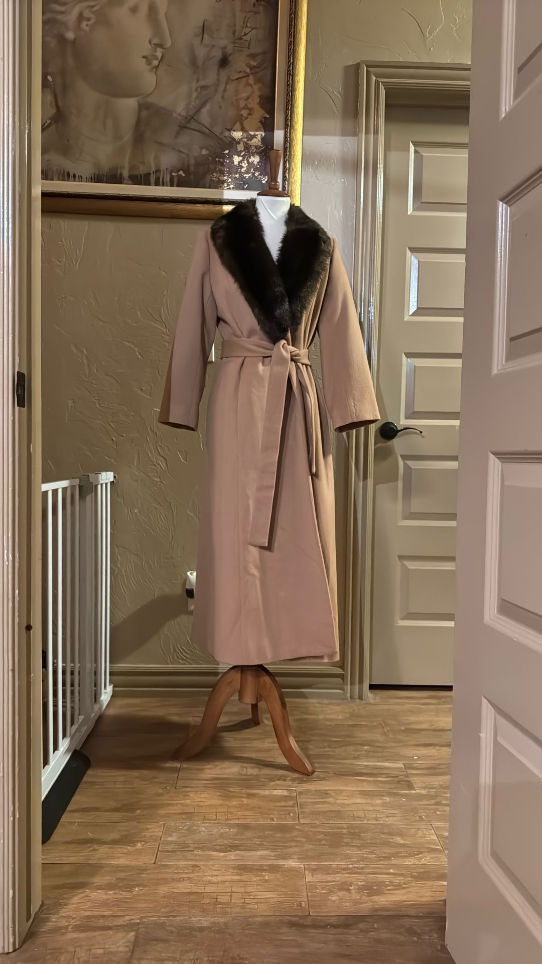 Wool Long Coat Size Medium