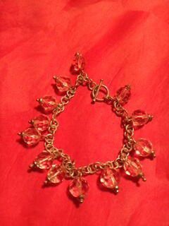 925.Silver. Crystal charm bracelet