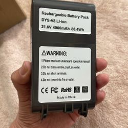 Rechargeable Battery Pack For Dyson -V8  21.6V.  4000Ah